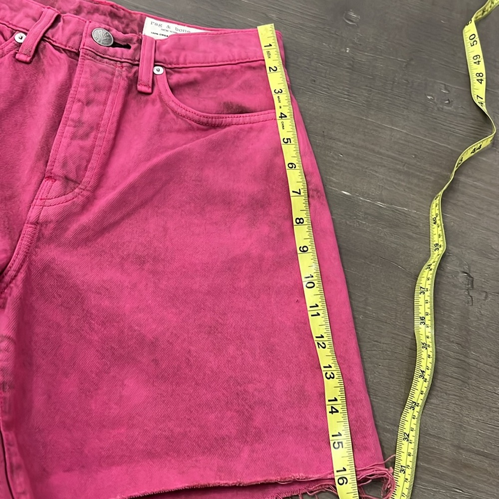 Rag & Bone Maya 6” Shorts Bright Fuchsia 25 Organic Cotton NWT - Picture 16 of 16
